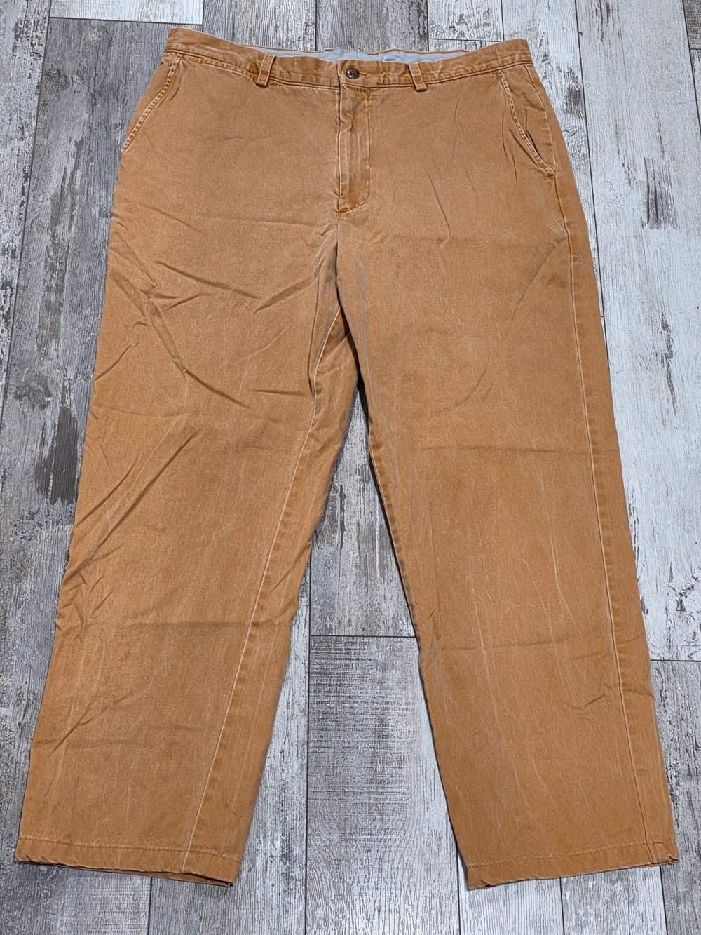 36x32 Men's Johnston & Murphy Casual Orange Pants Khaki Chino 100% Cotton
